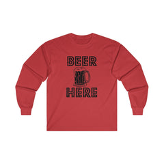 Beer Here - Long-Sleeve Tee - Witty Twisters Fashions