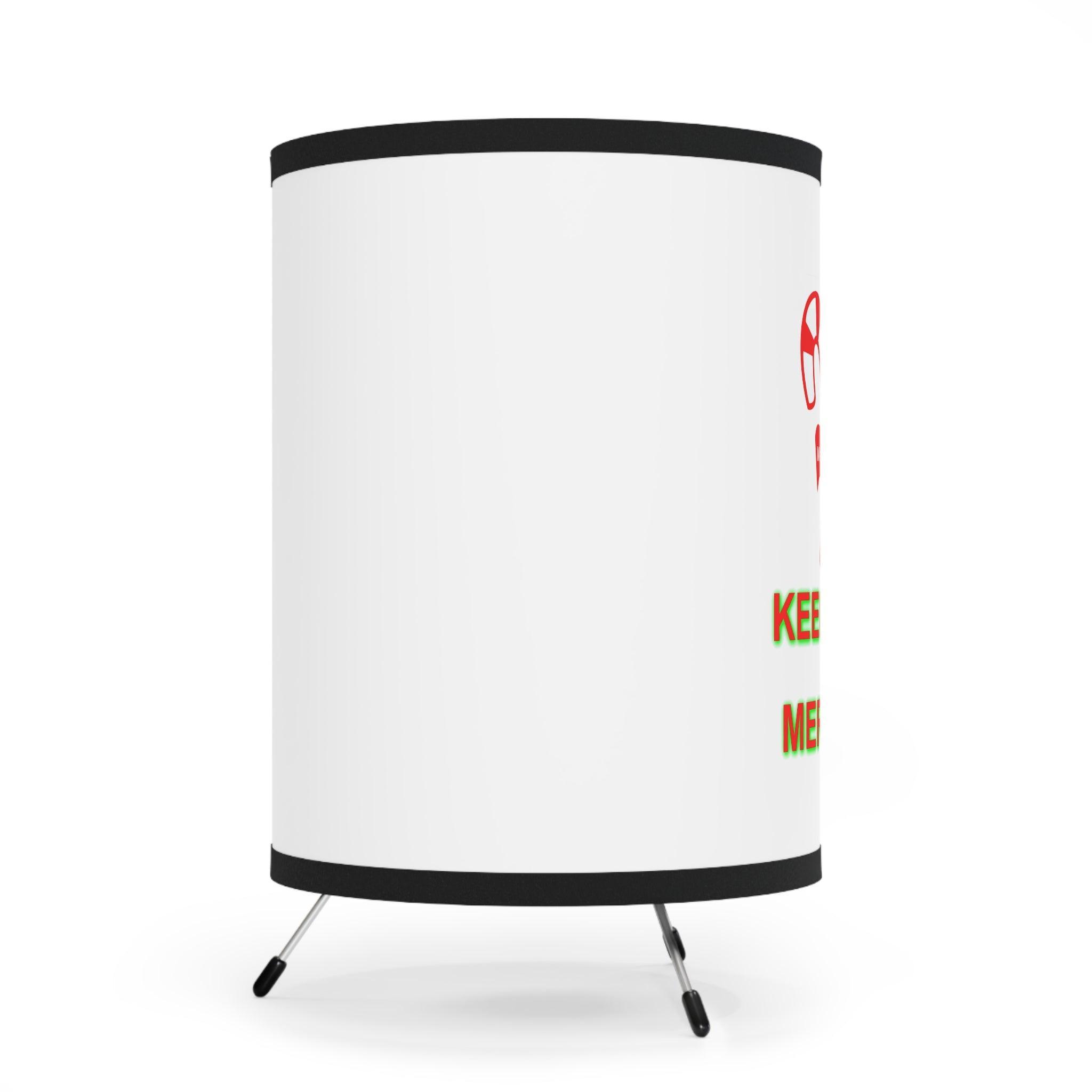 Keep Calm and Merry On - Retro Tripod Lamp - Witty Twisters Fashions