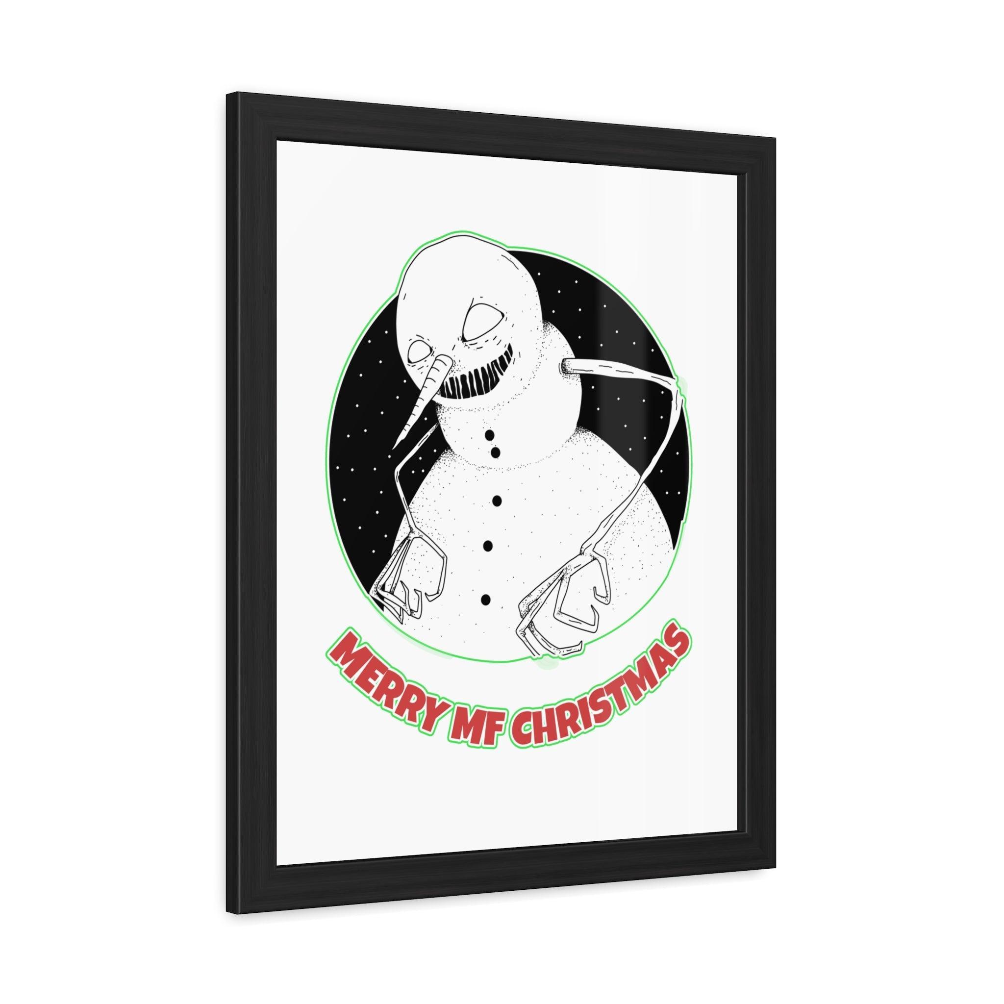 Merry MF Christmas - Framed Poster - Witty Twisters Fashions