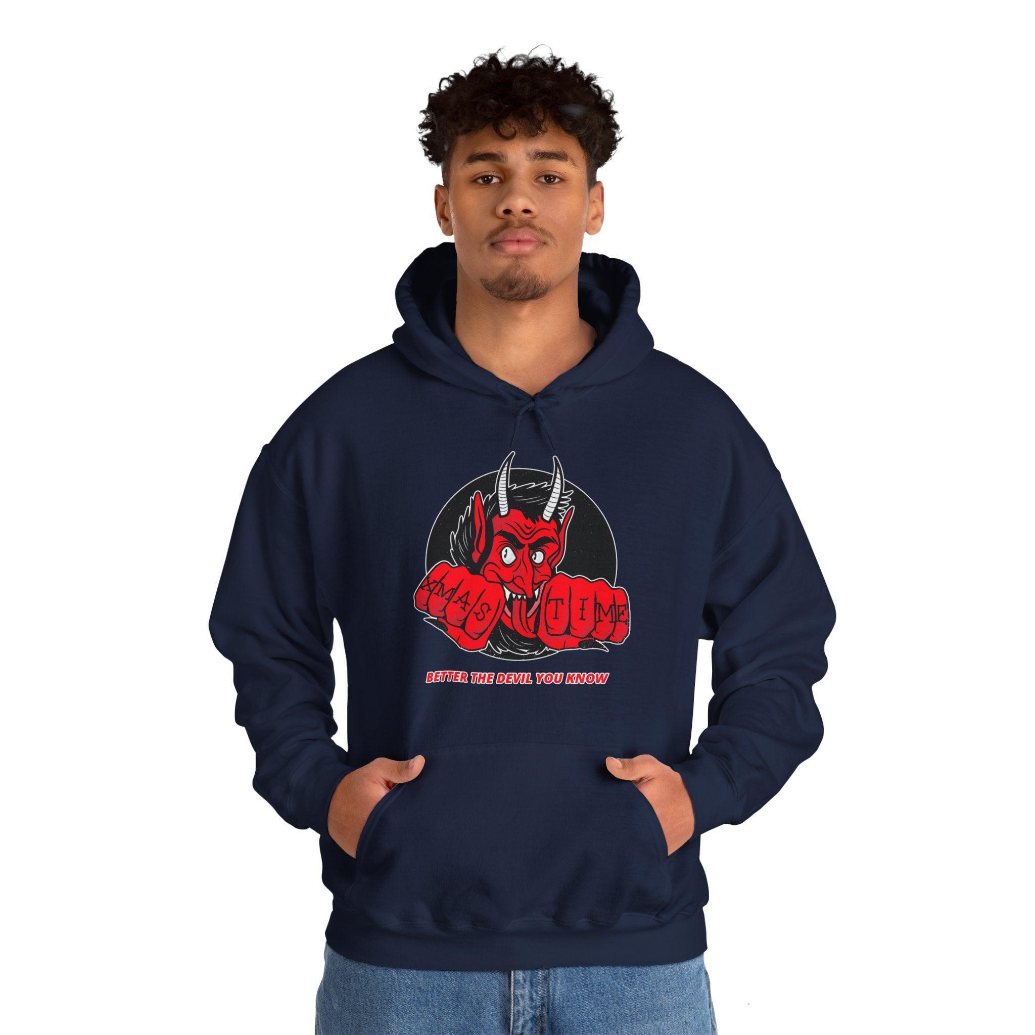 Better the devil you know Xmas time - Hoodie - Witty Twisters Fashions