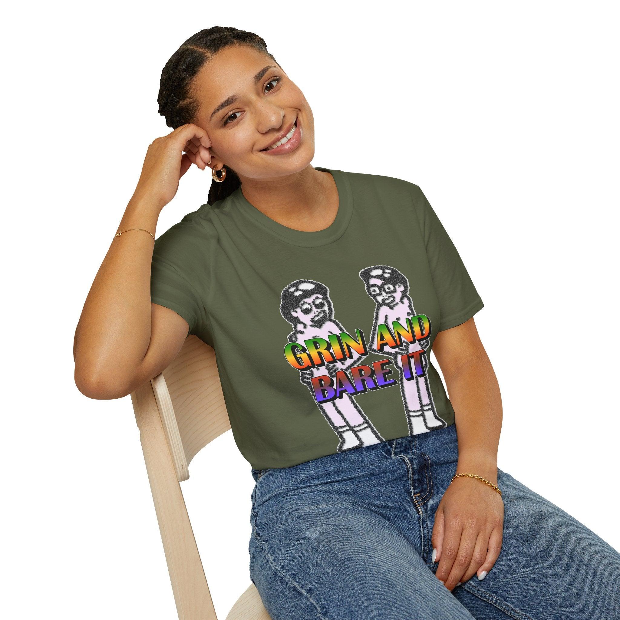 Grin And Bare It - Softstyle T-Shirt - Witty Twisters Fashions