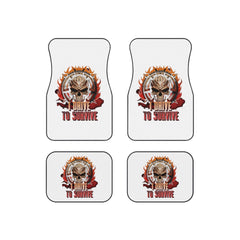I Drive To Survive - Car Floor Mats Set of 4 - Witty Twisters Fashions