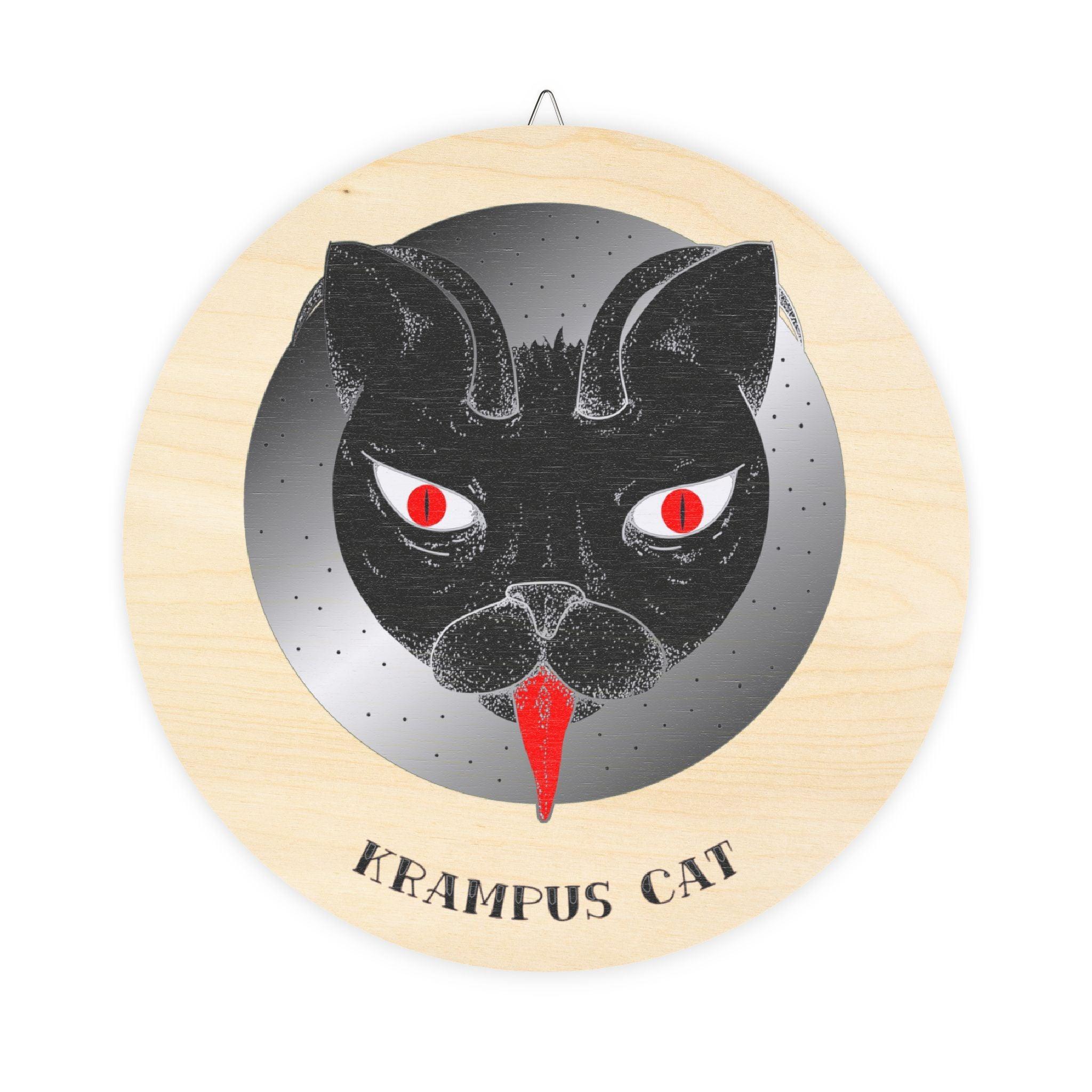 Krampus Cat - Wood Signs - Witty Twisters Fashions