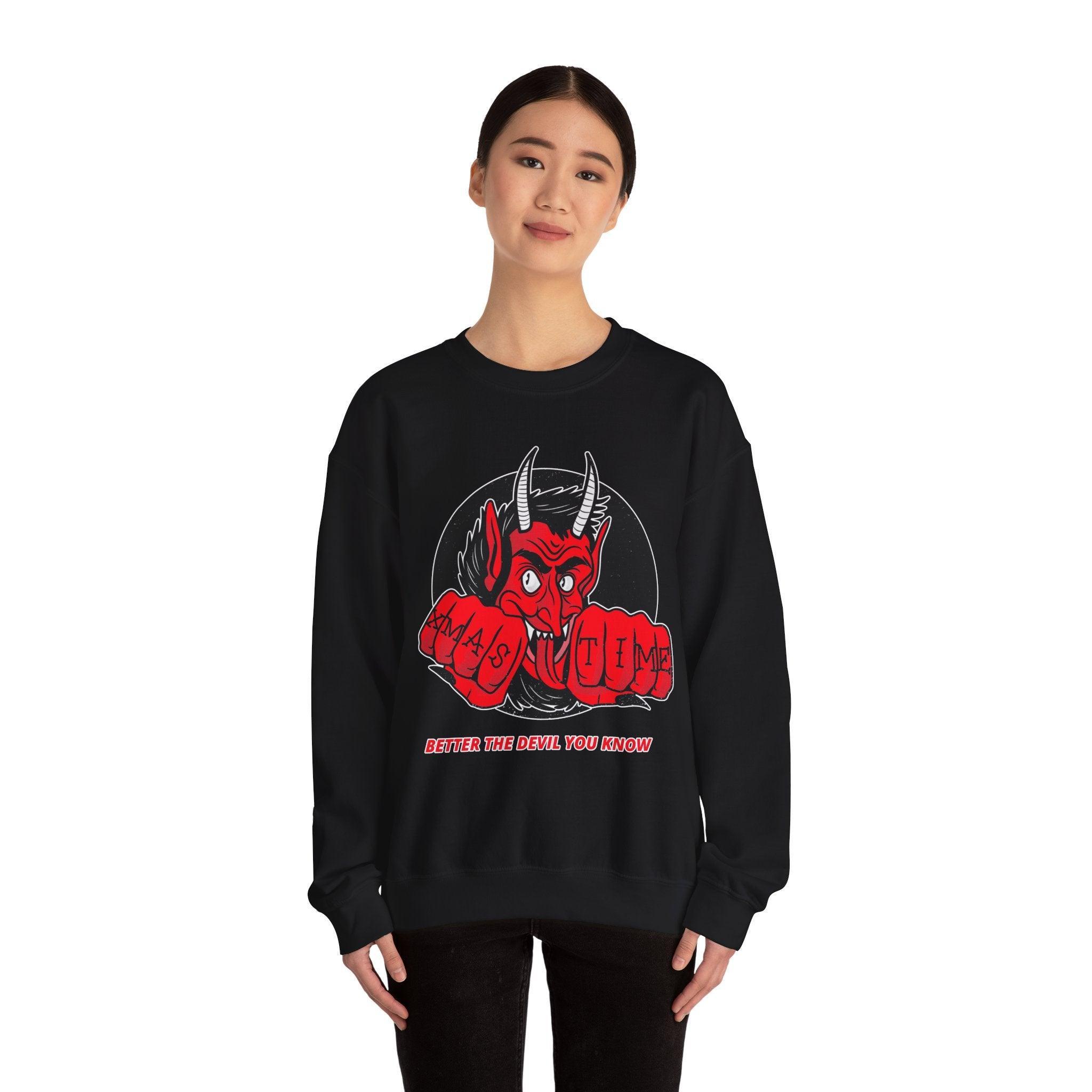 Better the devil you know Xmas time - Sweatshirt - Witty Twisters Fashions