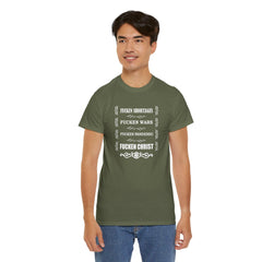 Fucken Shortages Fucken Wars Fucken Pandemic Fucken Christ - T-Shirt - Witty Twisters Fashions