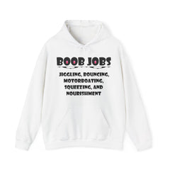Boob Jobs Jiggling, Bouncing, Motorboating, Squeezing, and Nourishment - Hoodie - Witty Twisters Fashions