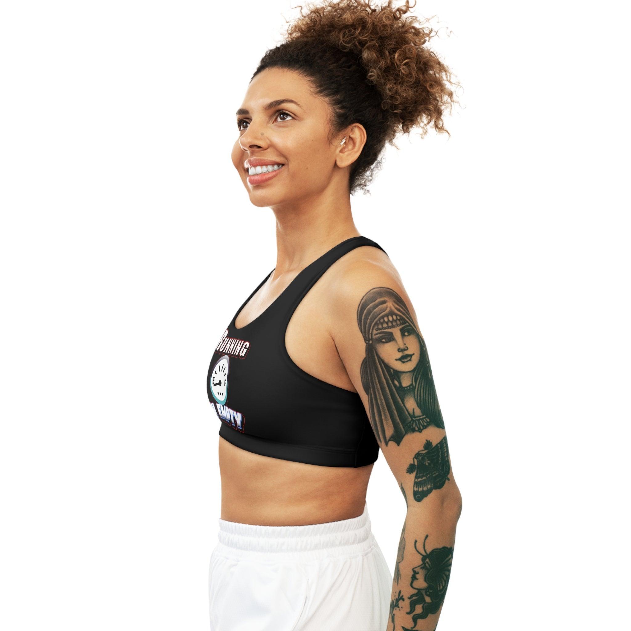 Running On Empty - Seamless Sports Bra - Witty Twisters Fashions