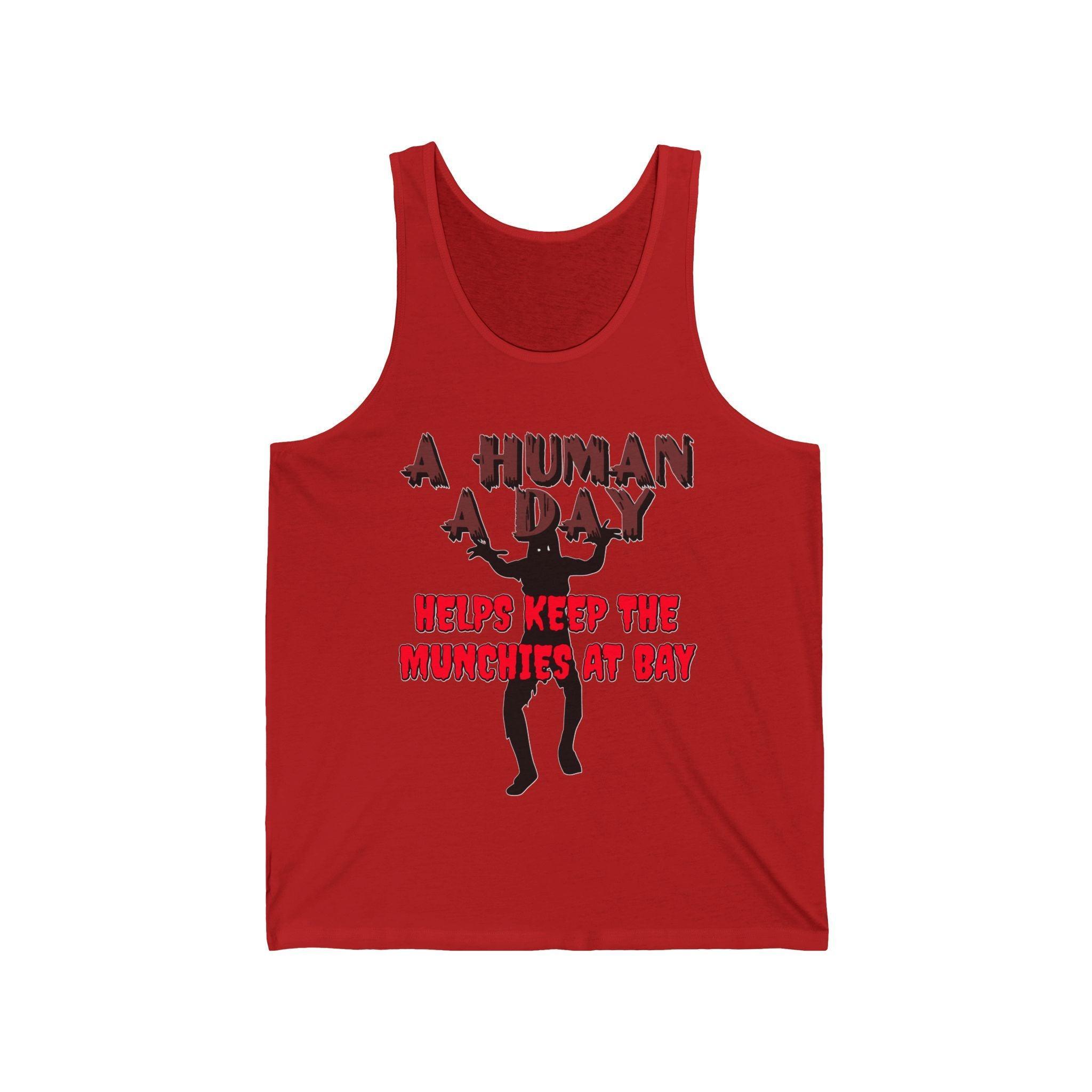 A Human A Day Helps Keep The Munchies at Bay - Tank Top - Witty Twisters Fashions