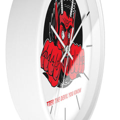 Better the devil you know Xmas time - Wall Clock - Witty Twisters Fashions