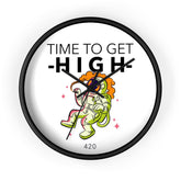 Time To Get High 420 - Wall Clock - Witty Twisters Fashions