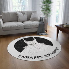 Unhappy Krampus - Round Rug - Witty Twisters Fashions