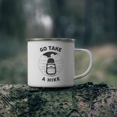 Go take a hike - Enamel Camping Coffee Cup - Witty Twisters Fashions
