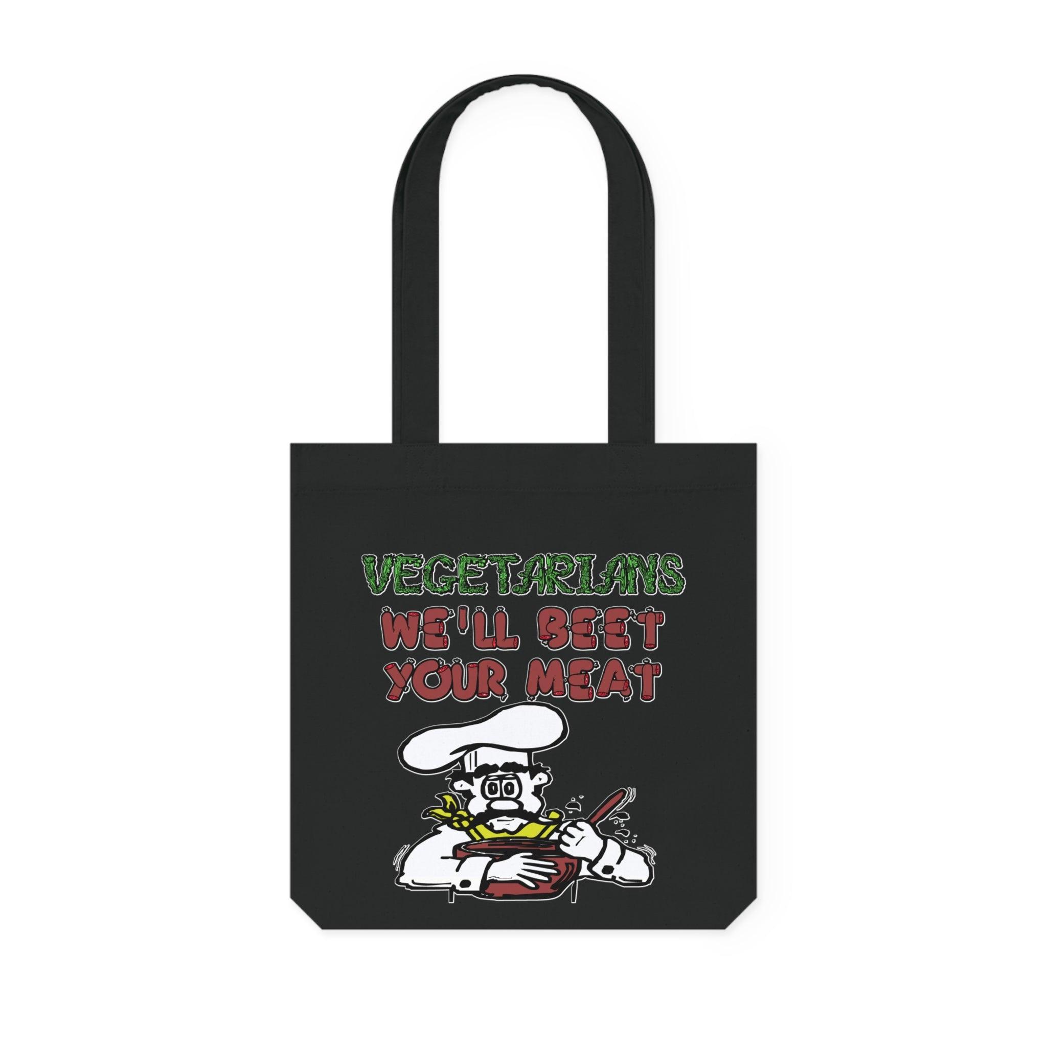 Vegetarians We'll Beet Your Meat - Woven Tote Bag - Witty Twisters Fashions