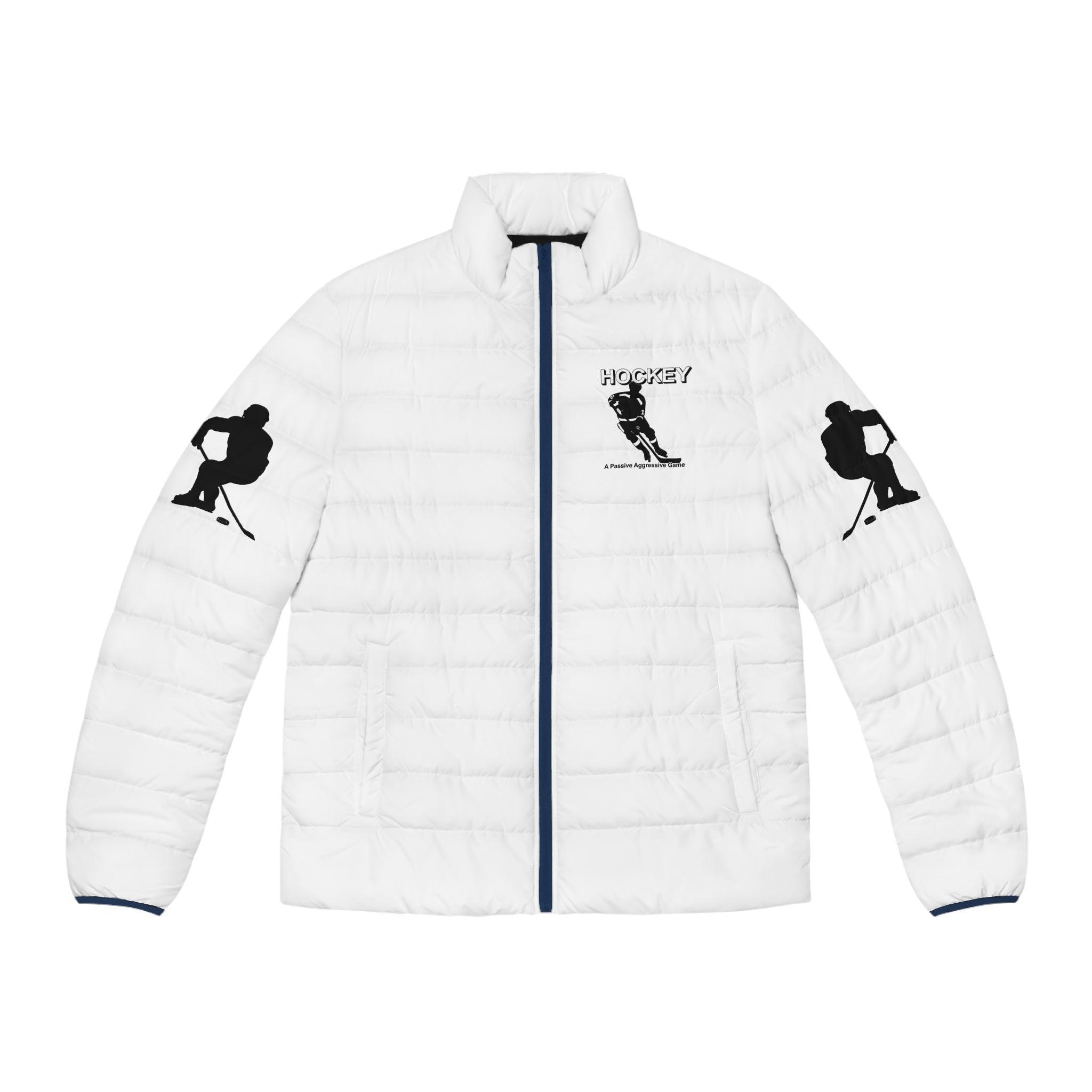 Hockey A Passive Aggressive Game - Men's Puffer Jacket - Witty Twisters Fashions