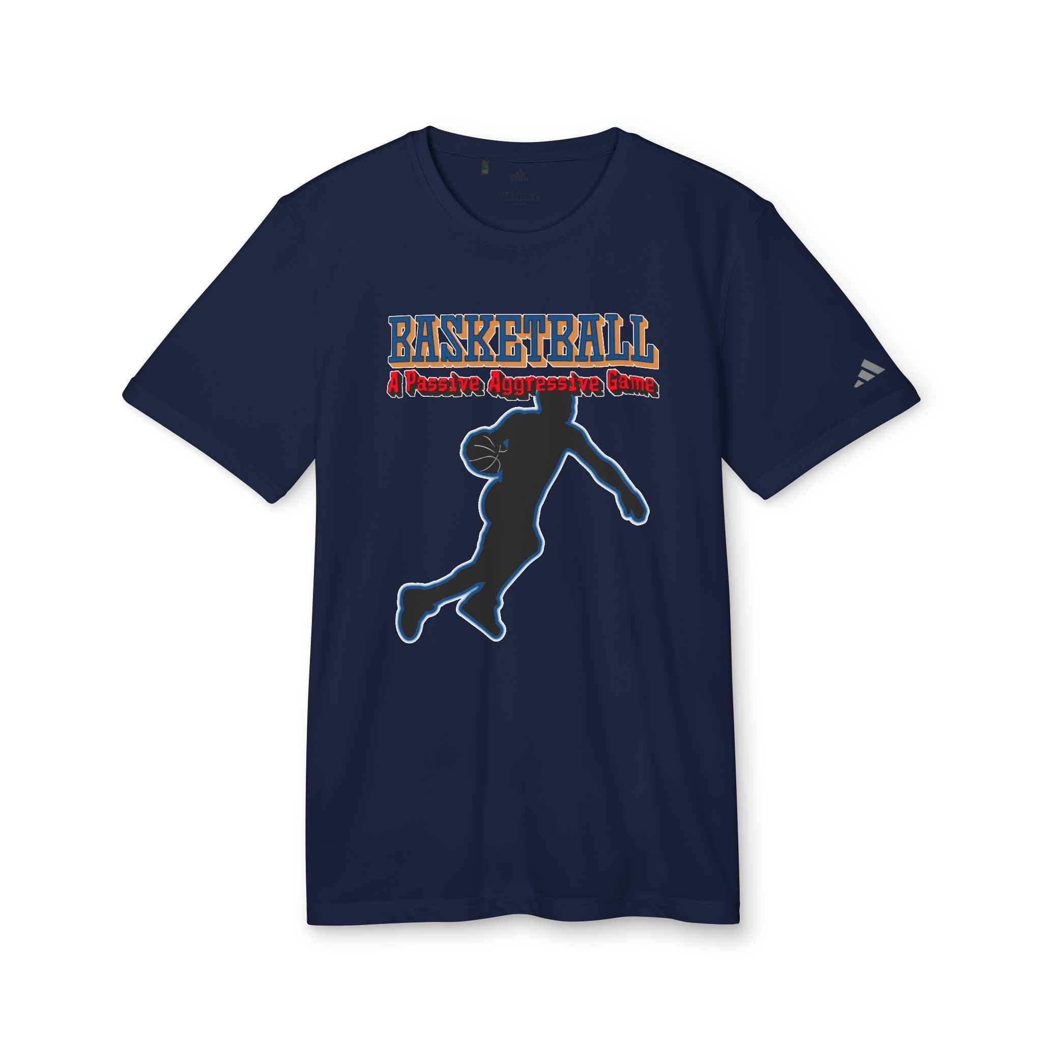 Basketball A Passive Aggressive Game - adidas® Unisex Sport T-shirt - Witty Twisters Fashions