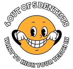 4 out of 5 dentists want to kick your teeth in - Wall Clock - Witty Twisters Fashions