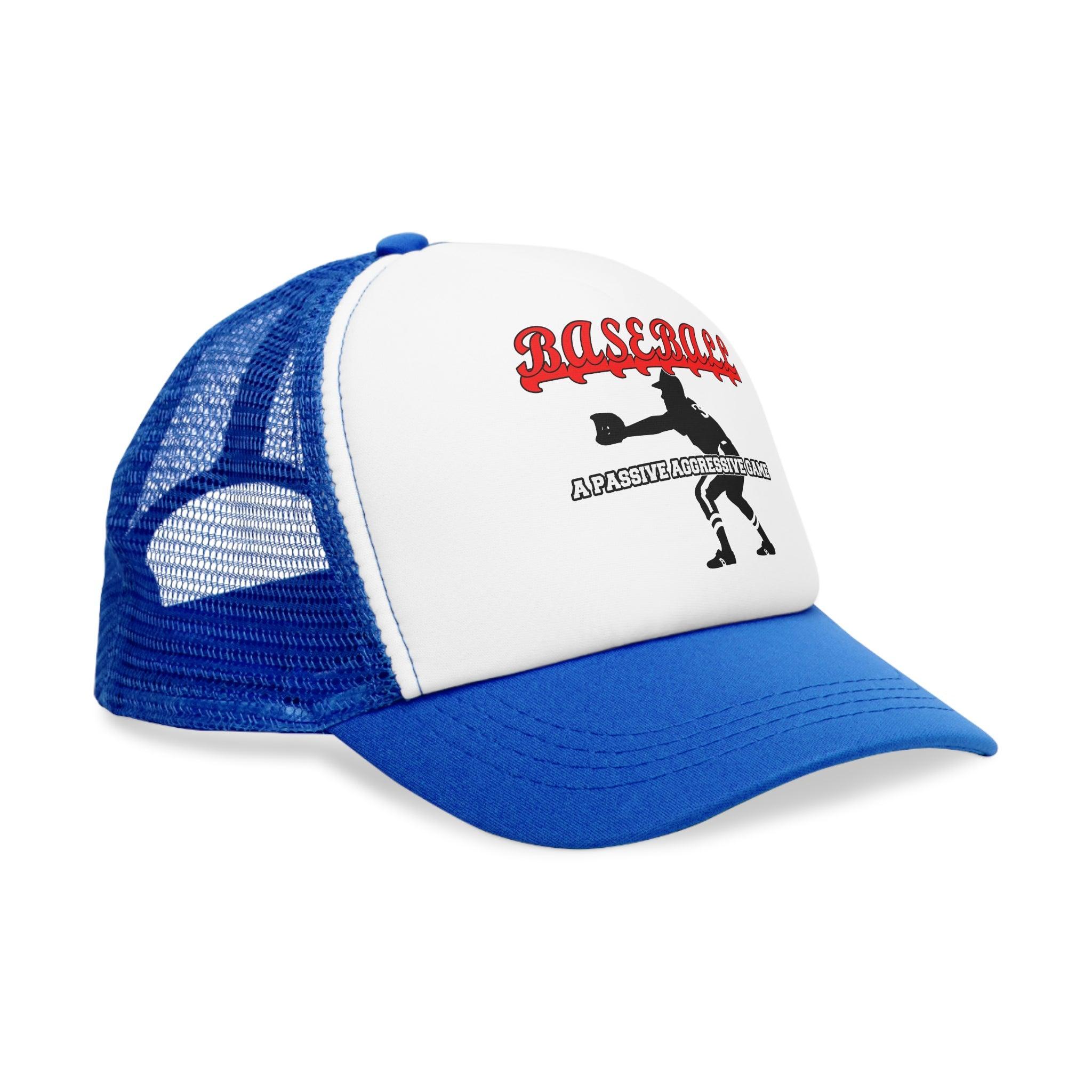 Baseball A passive aggressive game - Mesh Trucker Hat - Witty Twisters Fashions
