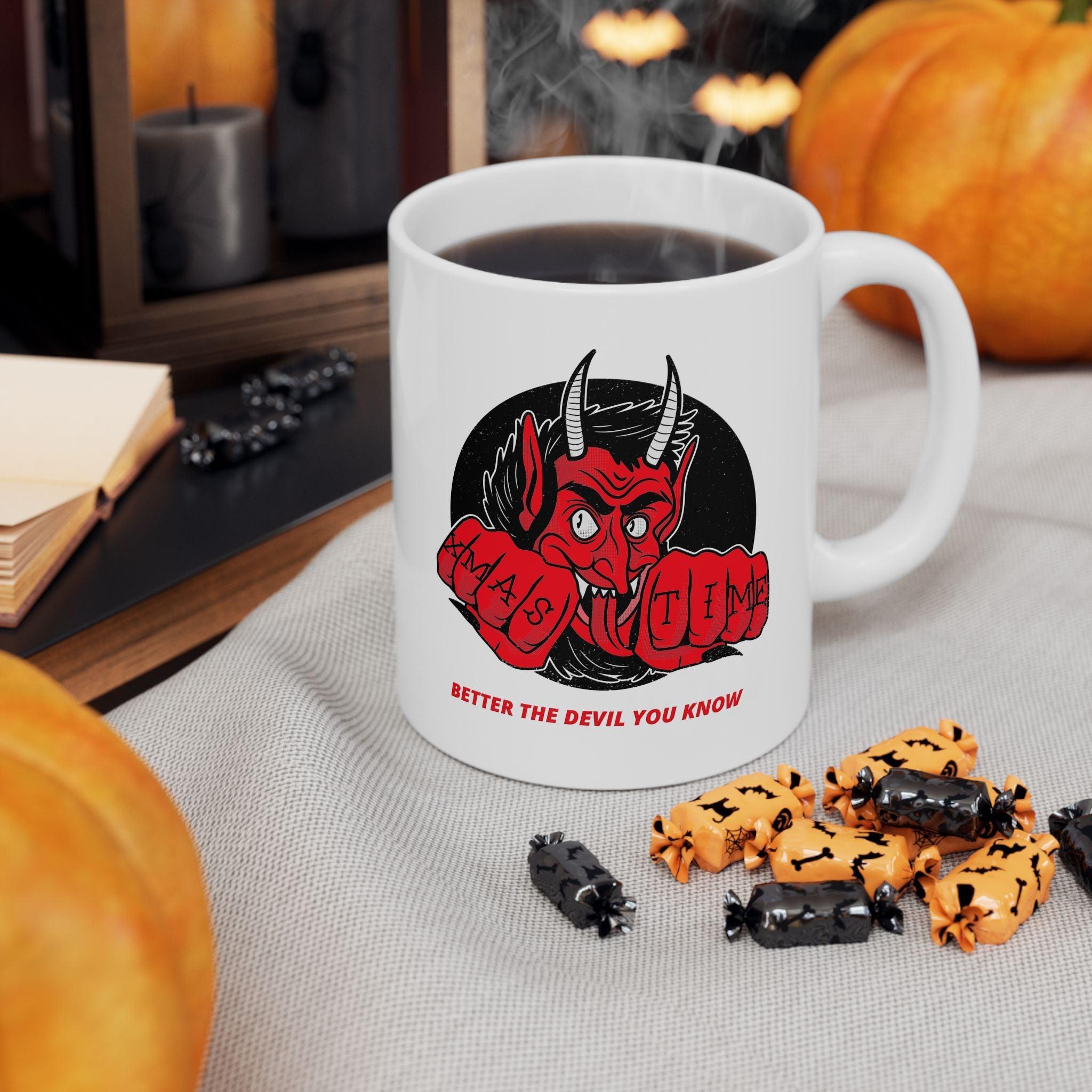 Better the devil you know Xmas time - Ceramic Coffee Mug 11oz, 15oz - Witty Twisters Fashions