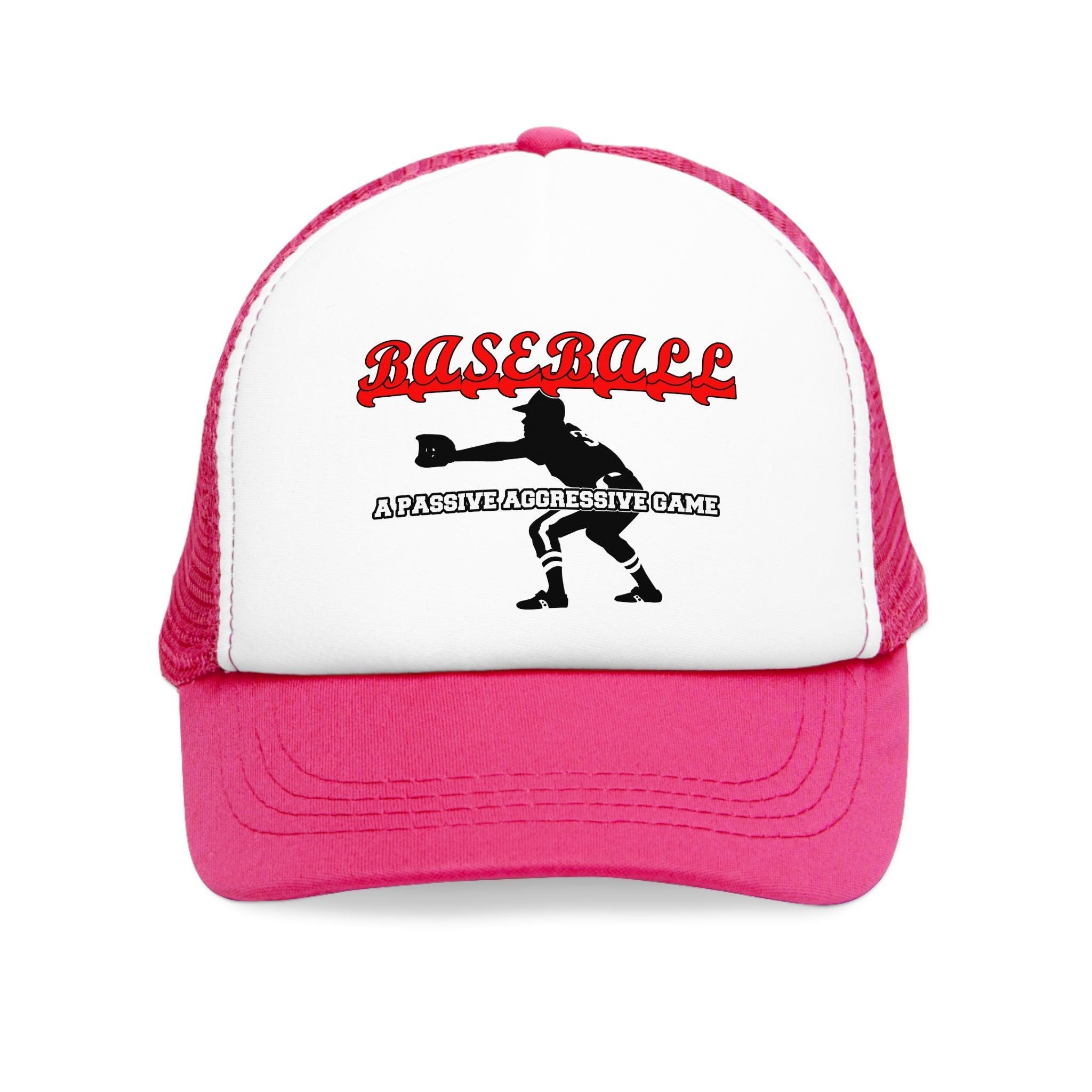 Baseball A passive aggressive game - Mesh Trucker Hat - Witty Twisters Fashions