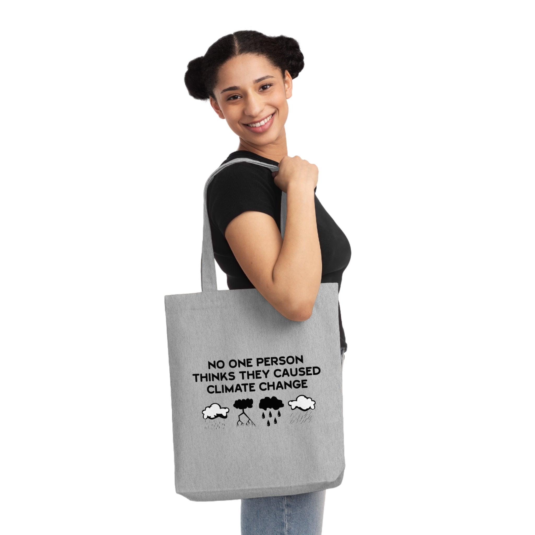 No One Person Thinks They Caused Climate Change - Woven Tote Bag - Witty Twisters Fashions