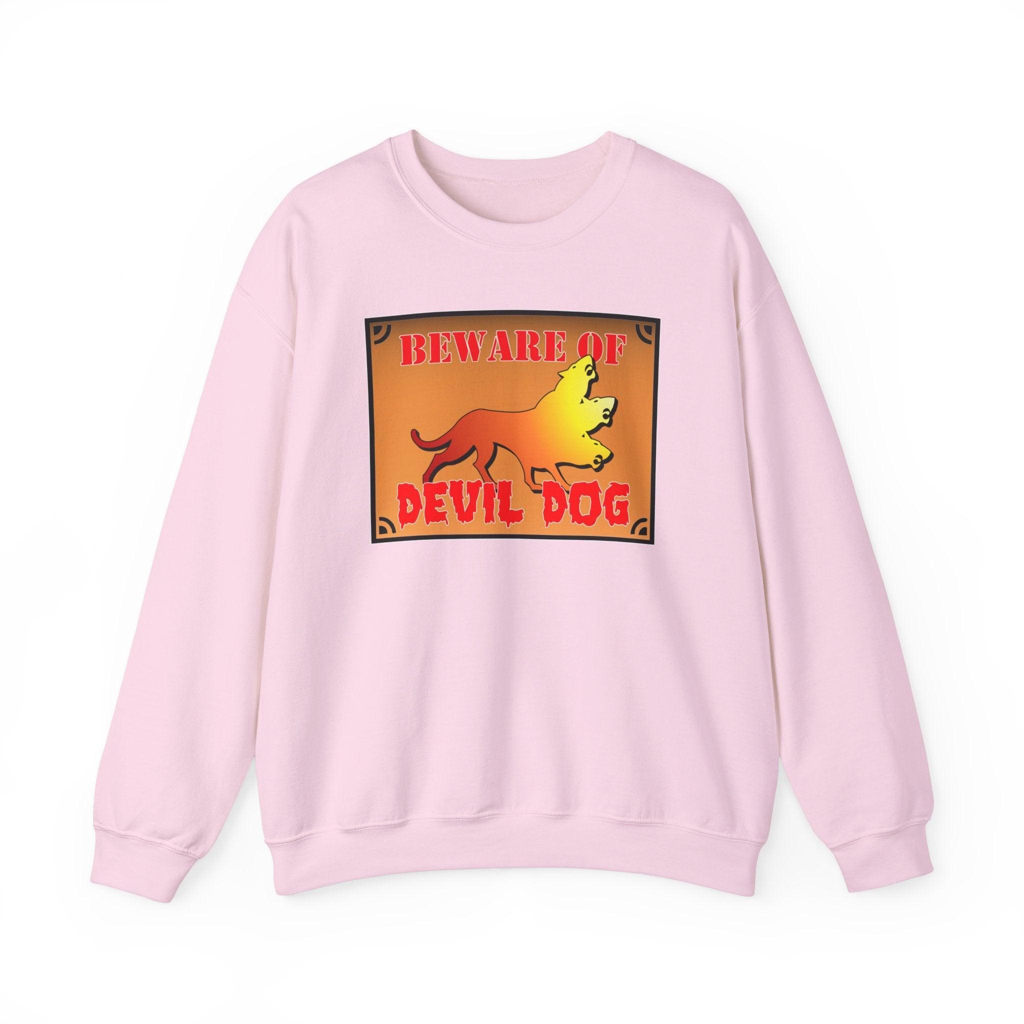 Beware of Devil Dog Sign - Sweatshirt - Witty Twisters Fashions