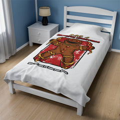 Have a Krampus Christmas Bite me and I'll bite you back. - Velveteen Plush Blanket - Witty Twisters Fashions