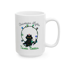 Christmas Lights Taste Better - Ceramic Coffee Mug 11oz, 15oz - Witty Twisters Fashions