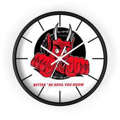 Better the devil you know Xmas time - Wall Clock - Witty Twisters Fashions