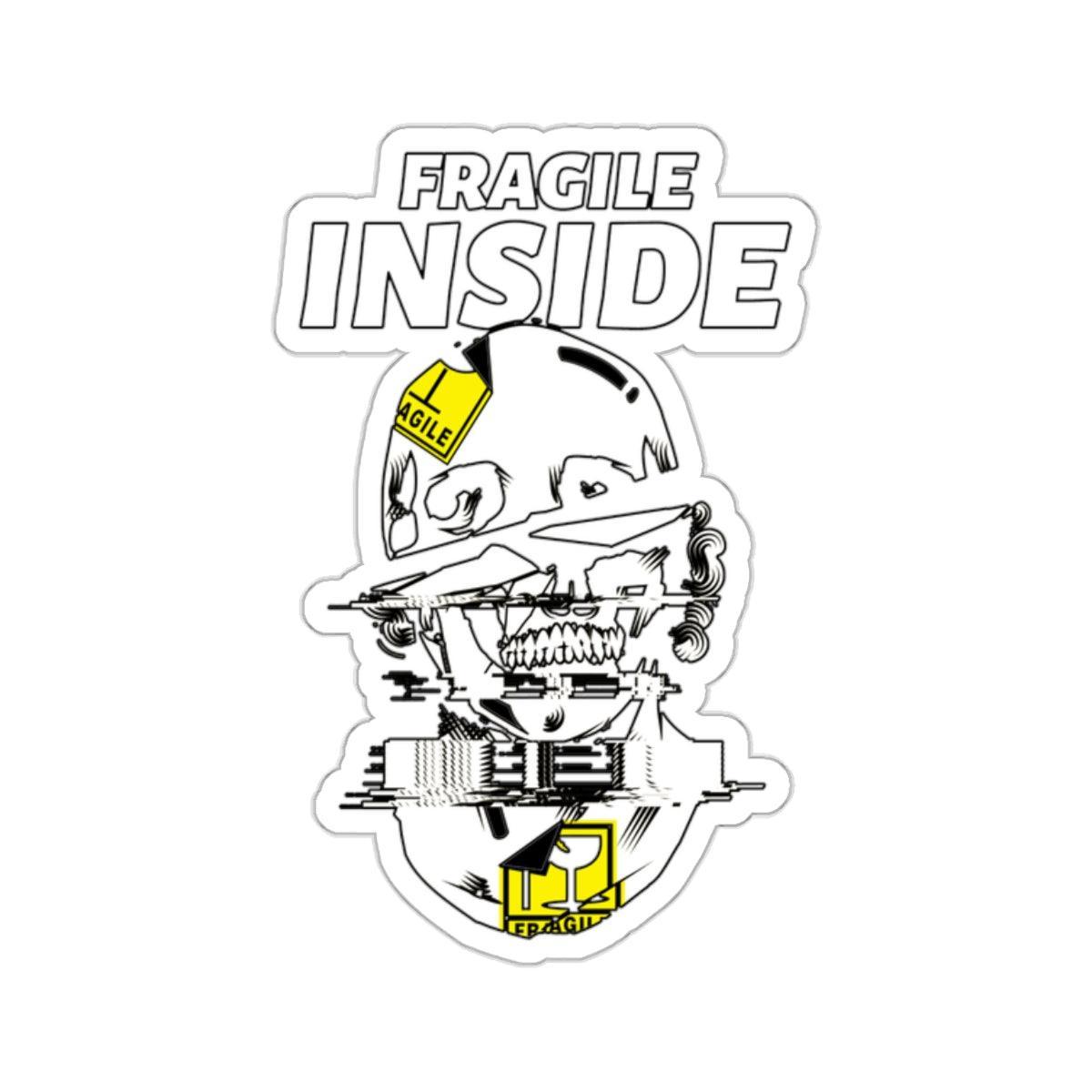 Fragile Inside - Kiss-Cut Stickers - Witty Twisters Fashions
