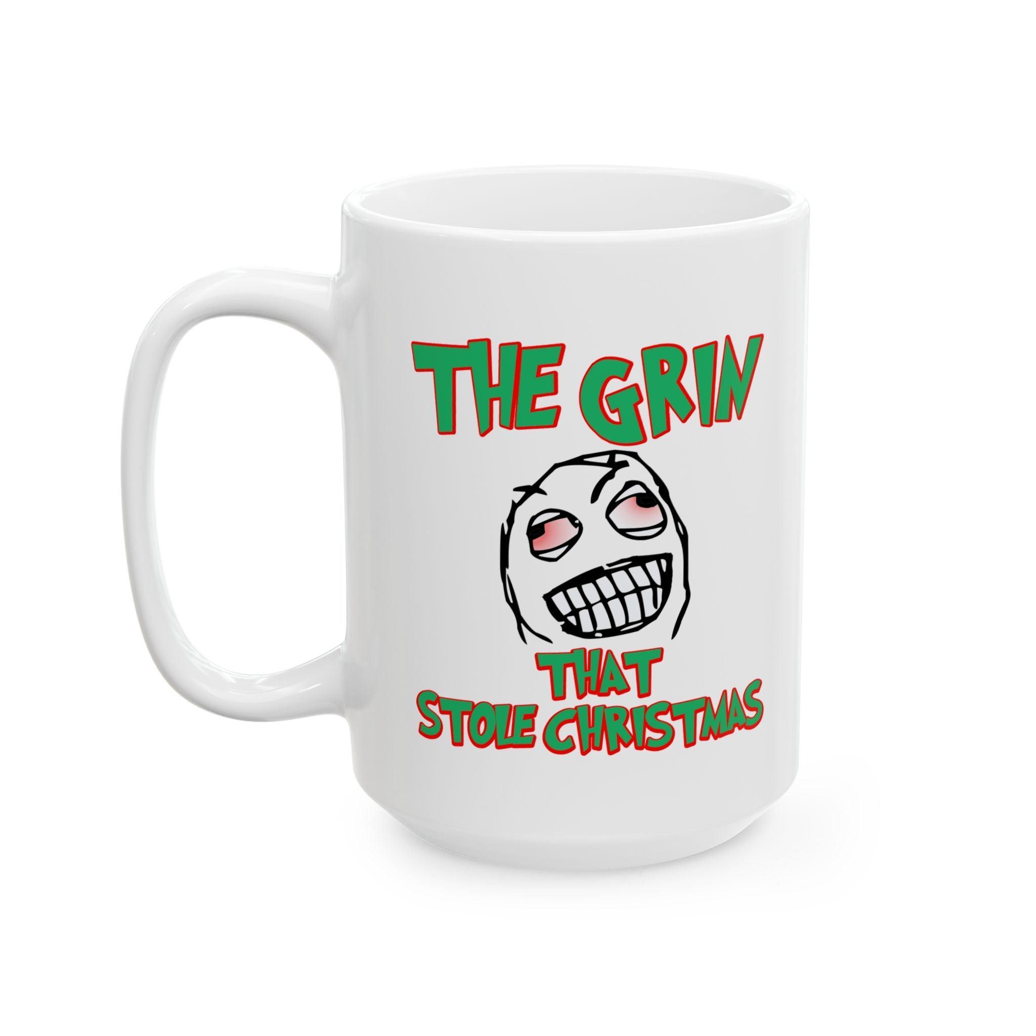 The Grin That Stole Christmas - Ceramic Coffee Mug 11oz, 15oz - Witty Twisters Fashions
