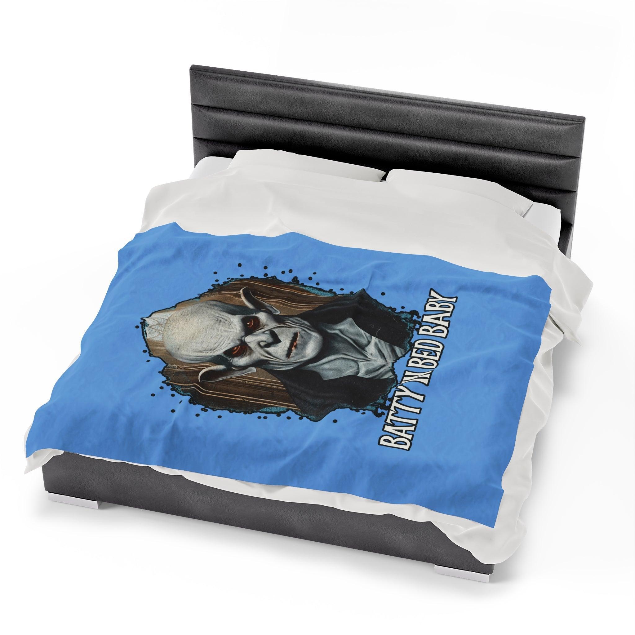 Batty In Bed Baby - Velveteen Plush Blanket - Witty Twisters Fashions