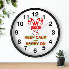 Keep Calm and Merry On - Wall Clock - Witty Twisters Fashions