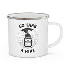 Go take a hike - Enamel Camping Coffee Cup - Witty Twisters Fashions