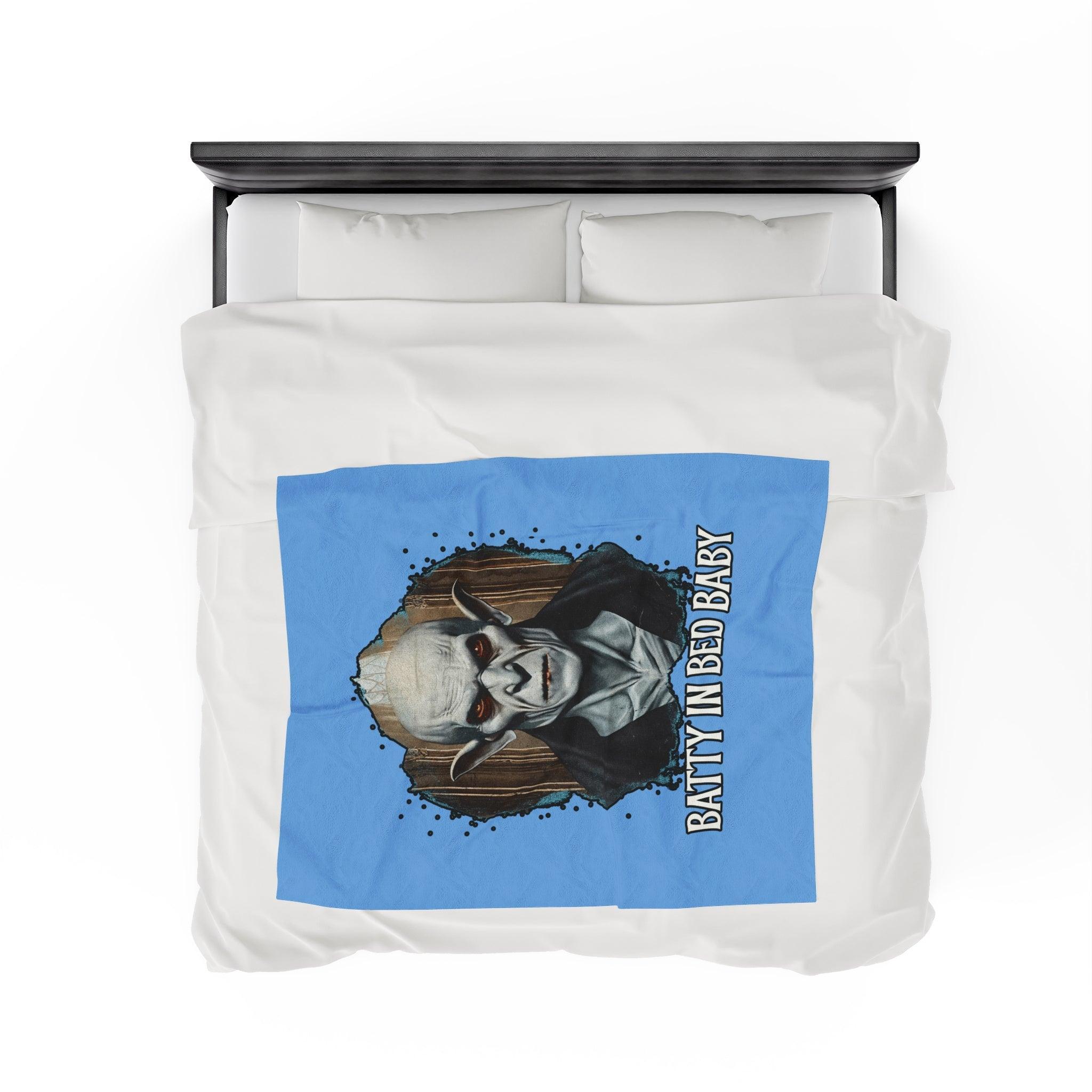Batty In Bed Baby - Velveteen Plush Blanket - Witty Twisters Fashions