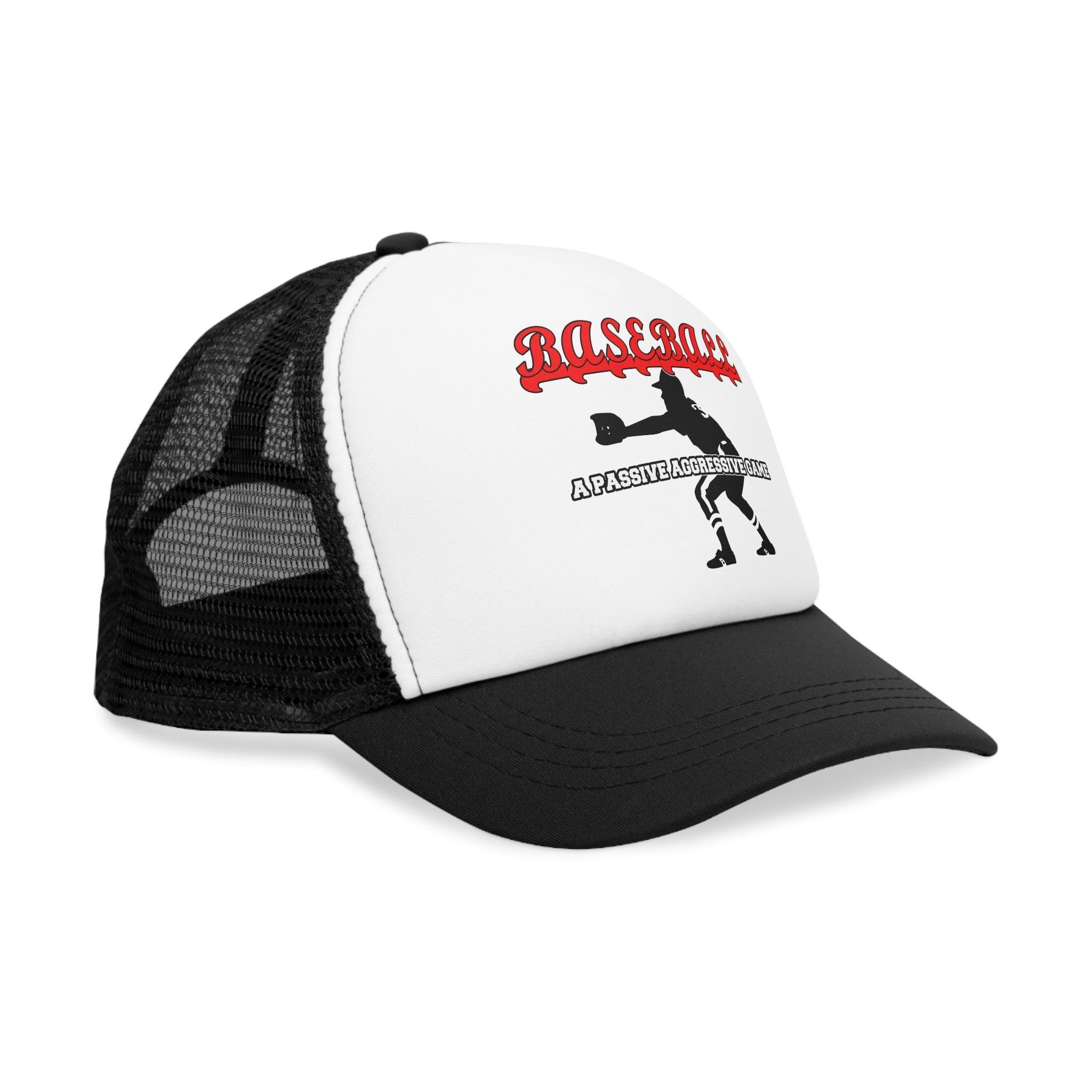 Baseball A passive aggressive game - Mesh Trucker Hat - Witty Twisters Fashions