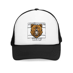 White Line Fever Bear - Mesh Trucker Hat - Witty Twisters Fashions