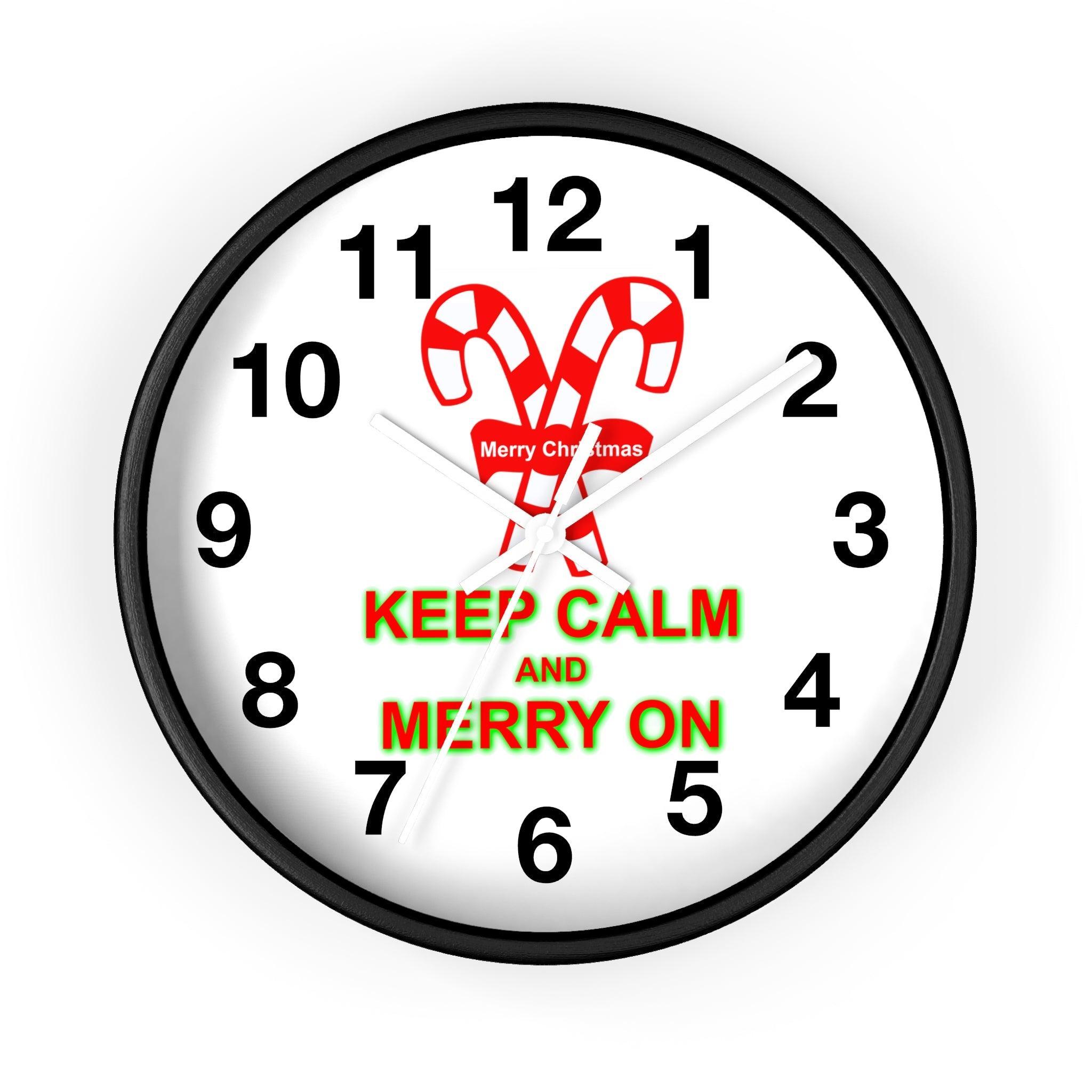 Keep Calm and Merry On - Wall Clock - Witty Twisters Fashions