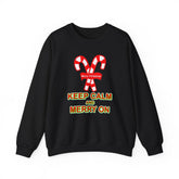 Keep Calm and Merry On - Sweatshirt - Witty Twisters Fashions