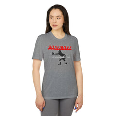 Baseball A passive aggressive game - adidas® Unisex Sport T-shirt - Witty Twisters Fashions