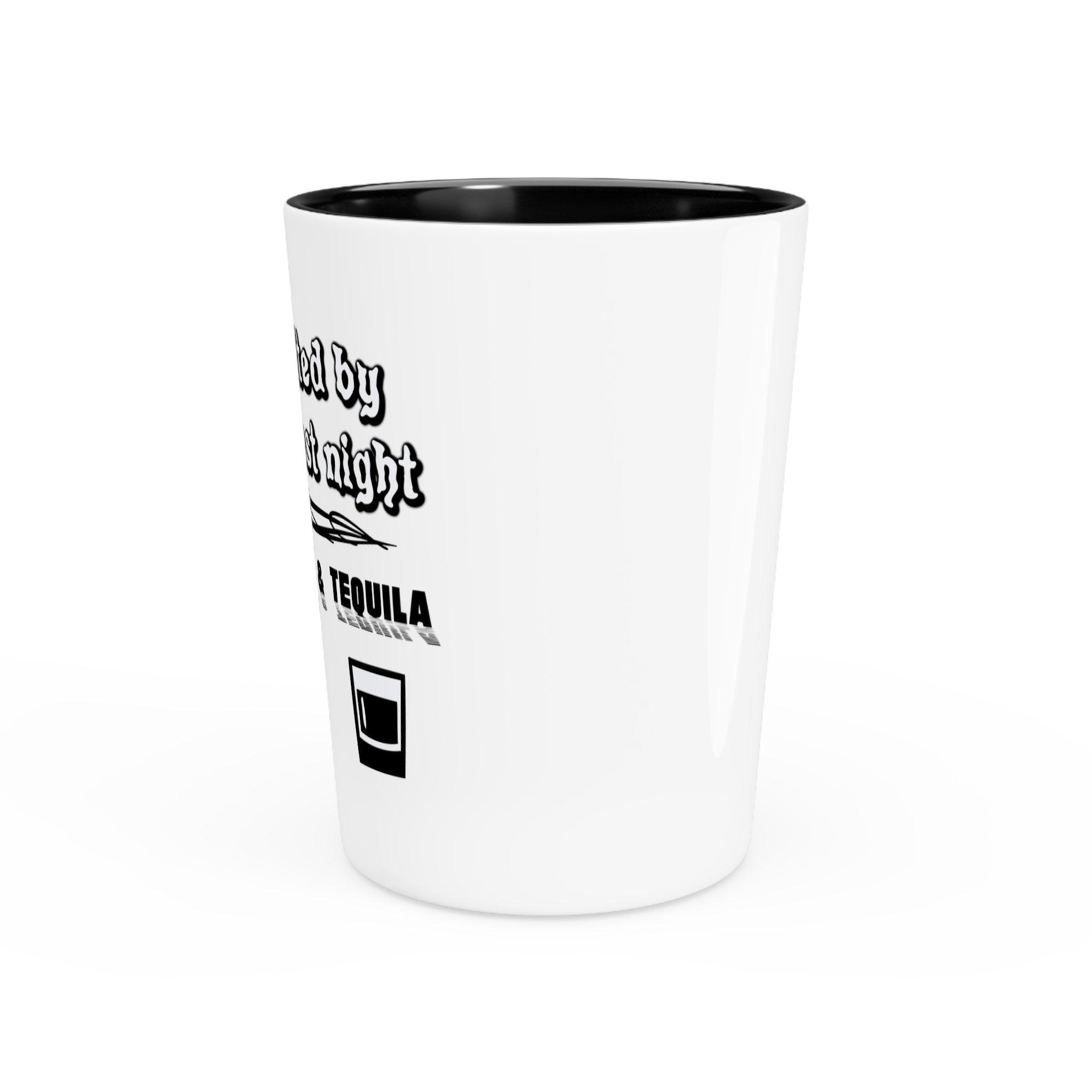 I was visited by 3 spirits last night Whiskey Rum and Tequila - Shot Glass - Witty Twisters Fashions