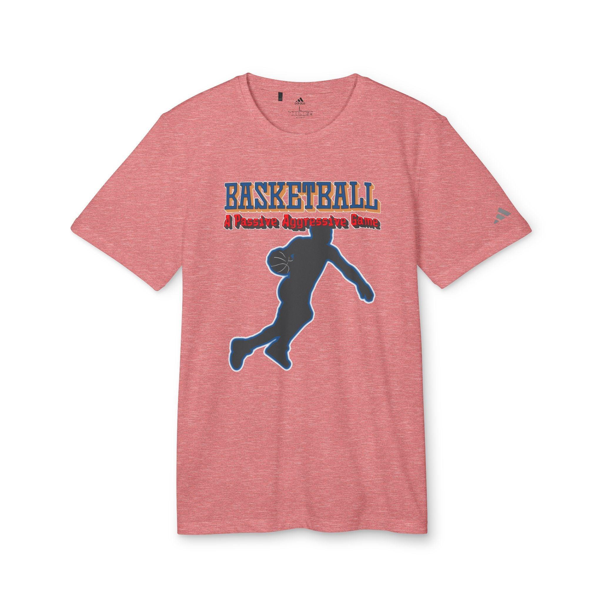 Basketball A Passive Aggressive Game - adidas® Unisex Sport T-shirt - Witty Twisters Fashions