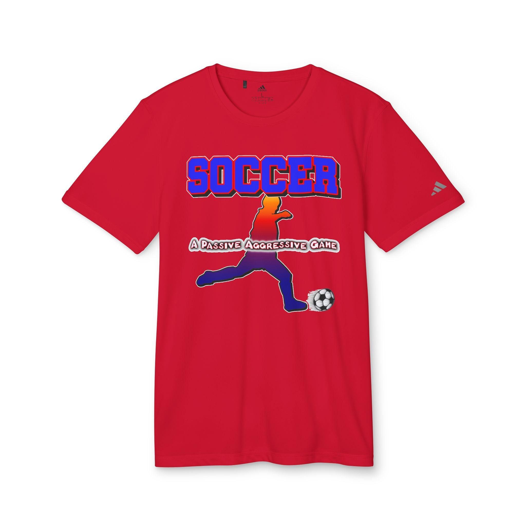 Soccer A Passive Aggressive Game - adidas® Unisex Sport T-shirt - Witty Twisters Fashions