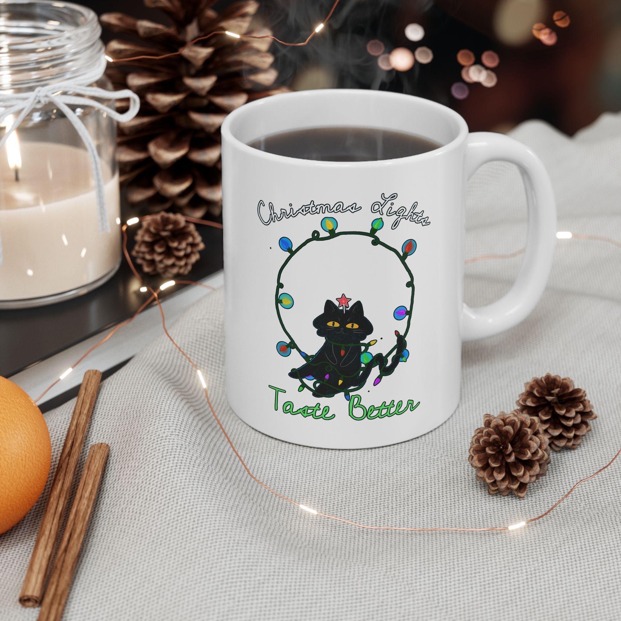 Christmas Lights Taste Better - Ceramic Coffee Mug 11oz, 15oz - Witty Twisters Fashions