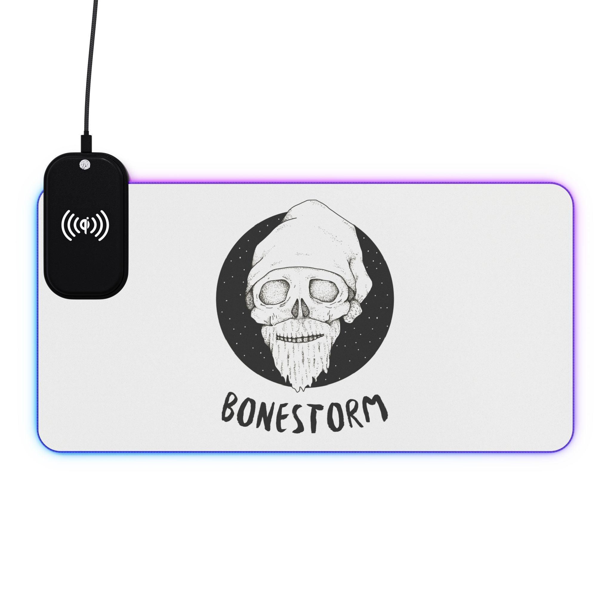 Bonestorm - LED Gaming Mouse Pad with wireless charging - Witty Twisters Fashions