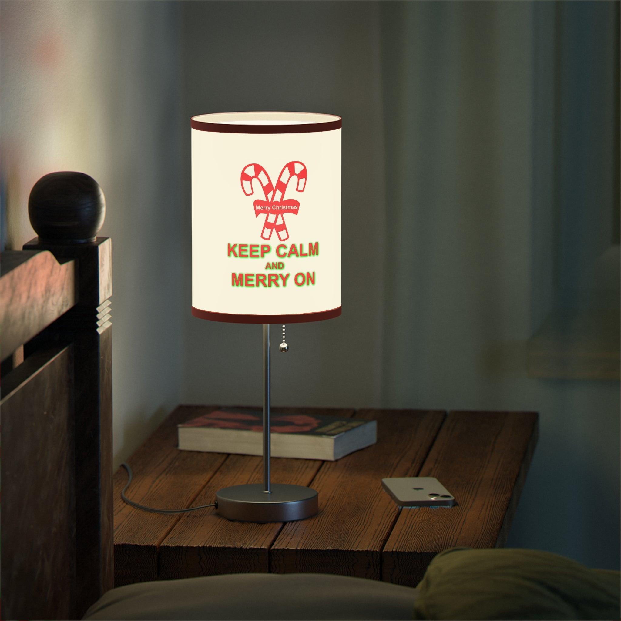 Keep Calm and Merry On - Lamp on a Stand - Witty Twisters Fashions