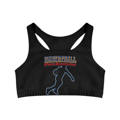 Basketball A Passive Aggressive Game - Seamless Sports Bra - Witty Twisters Fashions