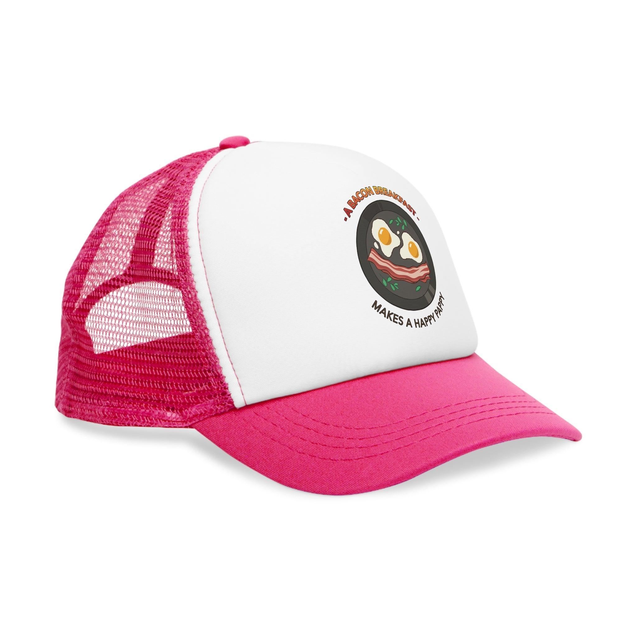 A bacon breakfast makes a happy pappy - Mesh Trucker Hat - Witty Twisters Fashions