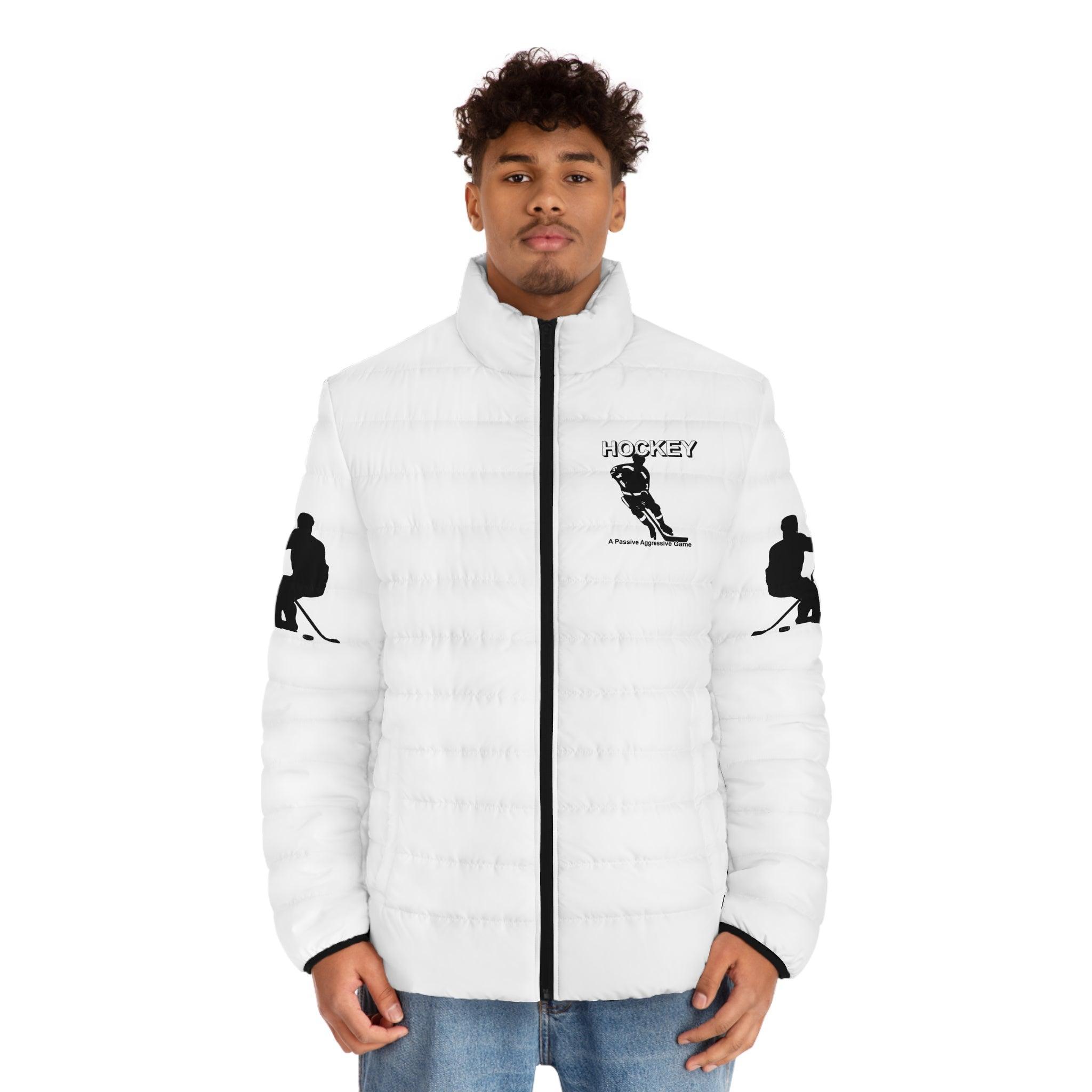 Hockey A Passive Aggressive Game - Men's Puffer Jacket - Witty Twisters Fashions