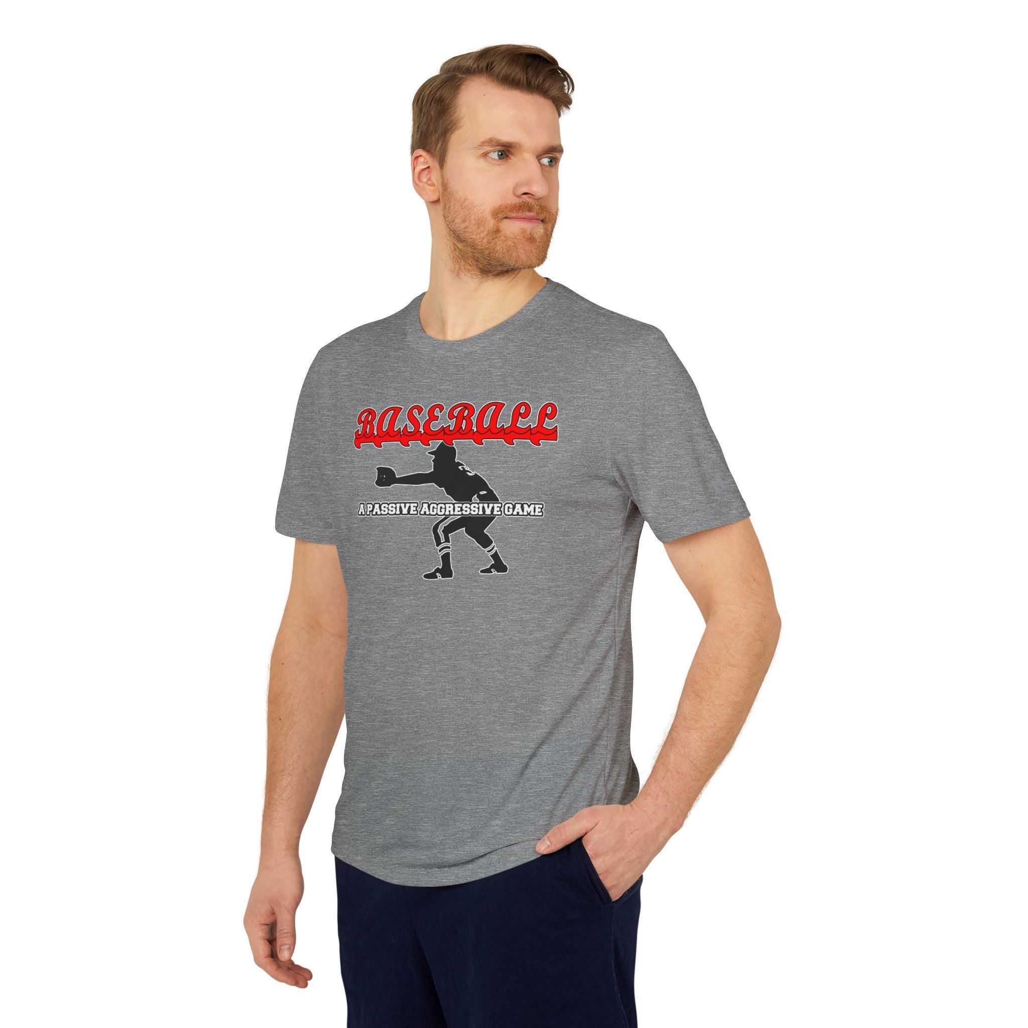 Baseball A passive aggressive game - adidas® Unisex Sport T-shirt - Witty Twisters Fashions