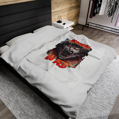 Animal In Bed - Velveteen Plush Blanket - Witty Twisters Fashions